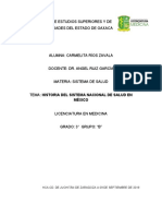 Historia Del Sistema Nacional de Salud en México