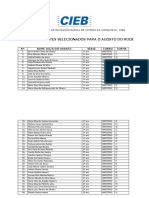 Lista de Estudantes Selecionados para o Agosto Do Rock