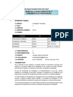 Fundamentos de Investigación - Sílabo