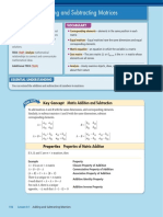 Adding and Subtracting Matrices: Key Concept Matrix Addition and Subtraction