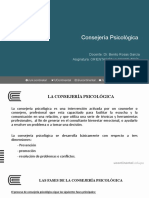 Docente: Dr. Benito Rosas García Asignatura: Orientación Y Consejería Psicológica Semana: 2