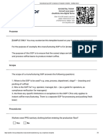 Manufacturing SOP Compliance Template Checklist