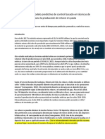 Análisis de Tesis Modelo Predictivo de Control Basado en Técnicas de Machine Learning para La Producción de Relave en Pasta