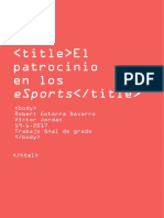 El Patrocinio en Los Esport