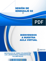 Sesión de Aprendizaje #02.materiales de Vidrio Utilizados en Los Laboratorios Farmacéuticos. Volumétricos