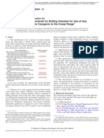 Common Requirements For Bolting Intended For Use at Any Temperature From Cryogenic To The Creep Range