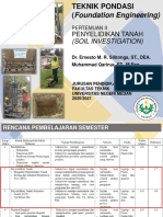 PERTEMUAN II - Penyelidikan Tanah