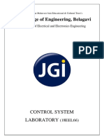 Control System Lab Manual 18EEL66