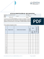 Acta de Constitucion de Redes Educativas