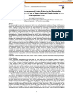 Assessing The Awareness of Safety Rules in The Hospitality Industry in Ghana: A Case of Some Selected Hotels in The Accra Metropolitan Area