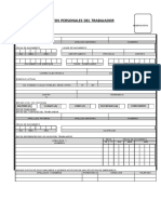 Ficha de Datos Personales DE CENTRO CLÍNICO DE LA FAMILIA