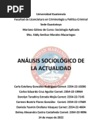 Tarea 12. Análisis Sociológico de La Actualidad. Caso Guatemala