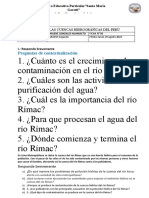 FICHA DE ACTIVIDADES CCSS 2doTEMA LA CONTAMINACIÓN DE LAS CUENCAS HIDROGRÁFICAS FECHA JUEVES 01 SEPTIEMBRE 2022