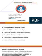 C Sesion 2 - Costo de Capital y Estructura Optima