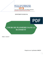 Cours de Plomérie Bâtiment