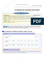 Activités Enseignement Scientifique 2019