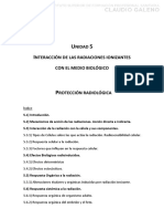 Unidad 5 Interacción de Las Radiaciones Ionizantes Con El Medio Biológico