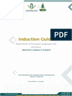 Induction Guide: Department of European Languages and Literature