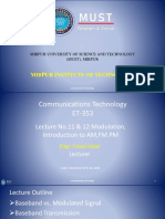 ET-353, Lecture 11&12 (Modulation) (Introduction To AM, FM, PM)