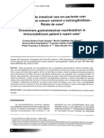 Manifestação Intestinal Rara em Paciente Com Imunodeficiência Comum Variável e Estrongiloidíase Relato de Caso