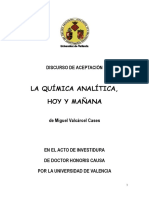 La Química Analítica, Hoy y Mañana Autor Miguel Valcárcel Cases