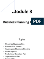 Module 3 Business Planning Process