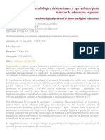 Propuesta Metodológica de Enseñanza y Aprendizaje para Innovar La Educación Superior