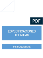 Especificaciones Tecnicas