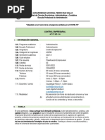 Silabo de Control Empresarial 2021-II Esc. Adm