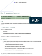 BREEAM 2011 Hea 05 Acoustic Performance (Requirements For All Schemes)