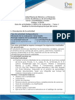 Guía de Actividades y Rúbrica de Evaluación - Unidad 1 - Tarea 1 - Analizar La Terminología Principal Del Curso