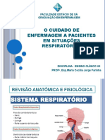 AULA 3 - O Cuidado de Enfermagem A Pacientes Com Complicações RESPIRATÓRIAS