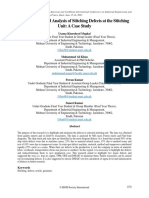 Identification and Analysis of Stitching Defects at The Stitching Unit: A Case Study