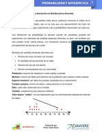 Media y Desviación en Distribuciones Discretas