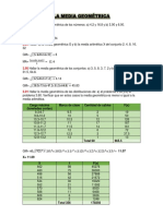 La Media Geométrica - La Raíz Cuadrada Media o La Media Cuadrática
