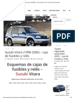 Suzuki Vitara (1998-2006) - Caja de Fusibles y Relés - Esquema Fusibles Diagrama