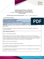 Activity Guide and Evaluation Rubric - Task 1 - Learning About Us