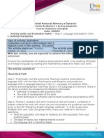 Activity Guide and Evaluation Rubric - Unit 2 - Phase 3 - Language and Teachers' Skills