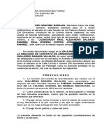 Demanda Rescision de Contrato de Arrendamiento