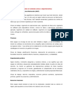 División de Las Actividades en Unidades (Areas o Departamentos)