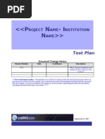 Test Plan Template Baseline