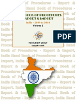 Hand Book of Procedures Export & Import - Volume 1, India 2009 - 2014