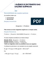 Equilíbrio Químico e Extensão Das Reações Químicas