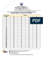 ECBEA - Reading and Writing Key