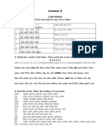 Lesson 3: І. Revision 1. Read the words. Put the transcription signs above them