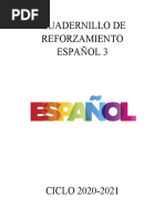 Cuadernillo Español 3 2020-2021