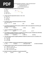 Matematicas 2 Evaluacion Diagnostica