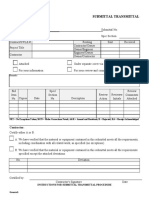 Construction Transmittal Form Template