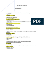 Examen de Historia de México Secu Ipei