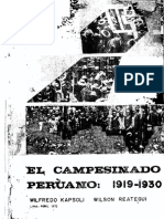 Kapsoli y Reátegui - 1972 - El Campesinado Peruano 1919-1930 - Historia Social